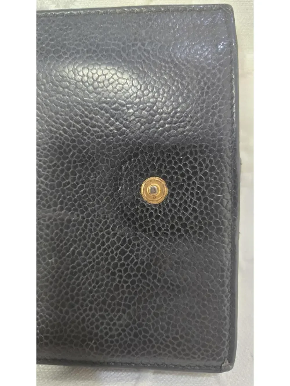Chanel Classic Black Caviar Wallet with COA